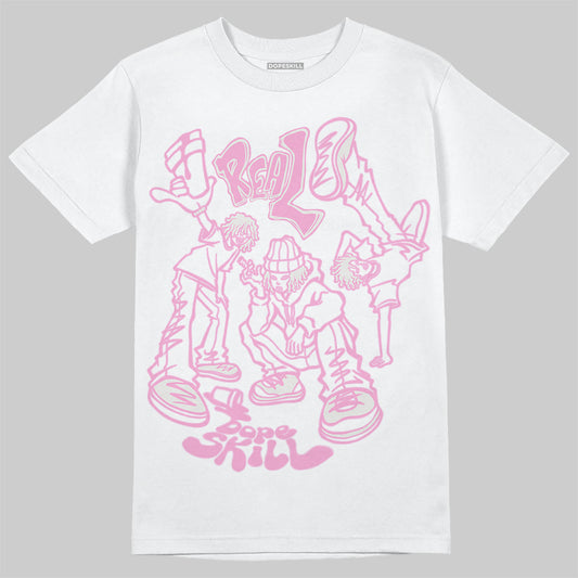 Jordan 4 WMNS “Orchid” DopeSkill T-Shirt Real Y2K Players Graphic Streetwear - White