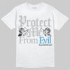 Jordan 10 OG “Steel” DopeSkill T-Shirt Protect Me From Evil Graphic Streetwear - White