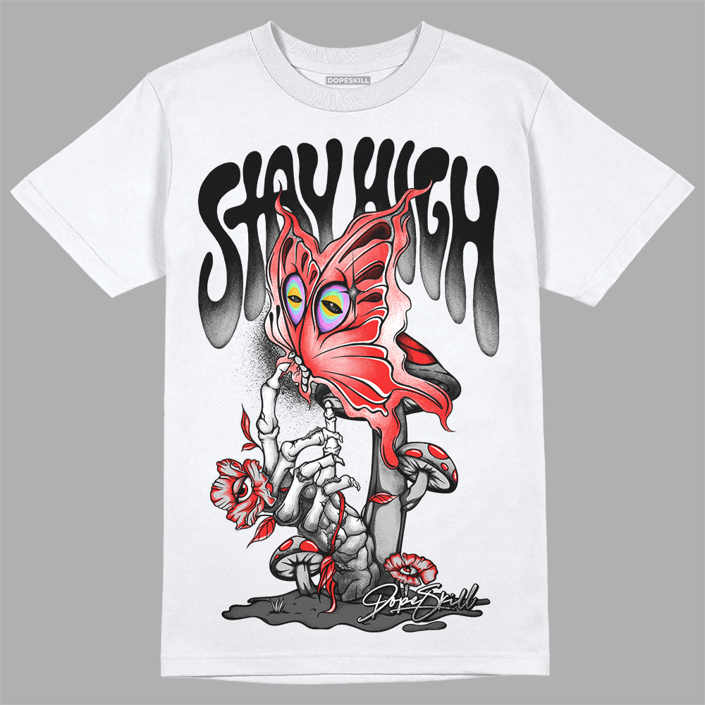 Jordan Spizike Low Bred DopeSkill T-Shirt Stay High Graphic Streetwear - White 