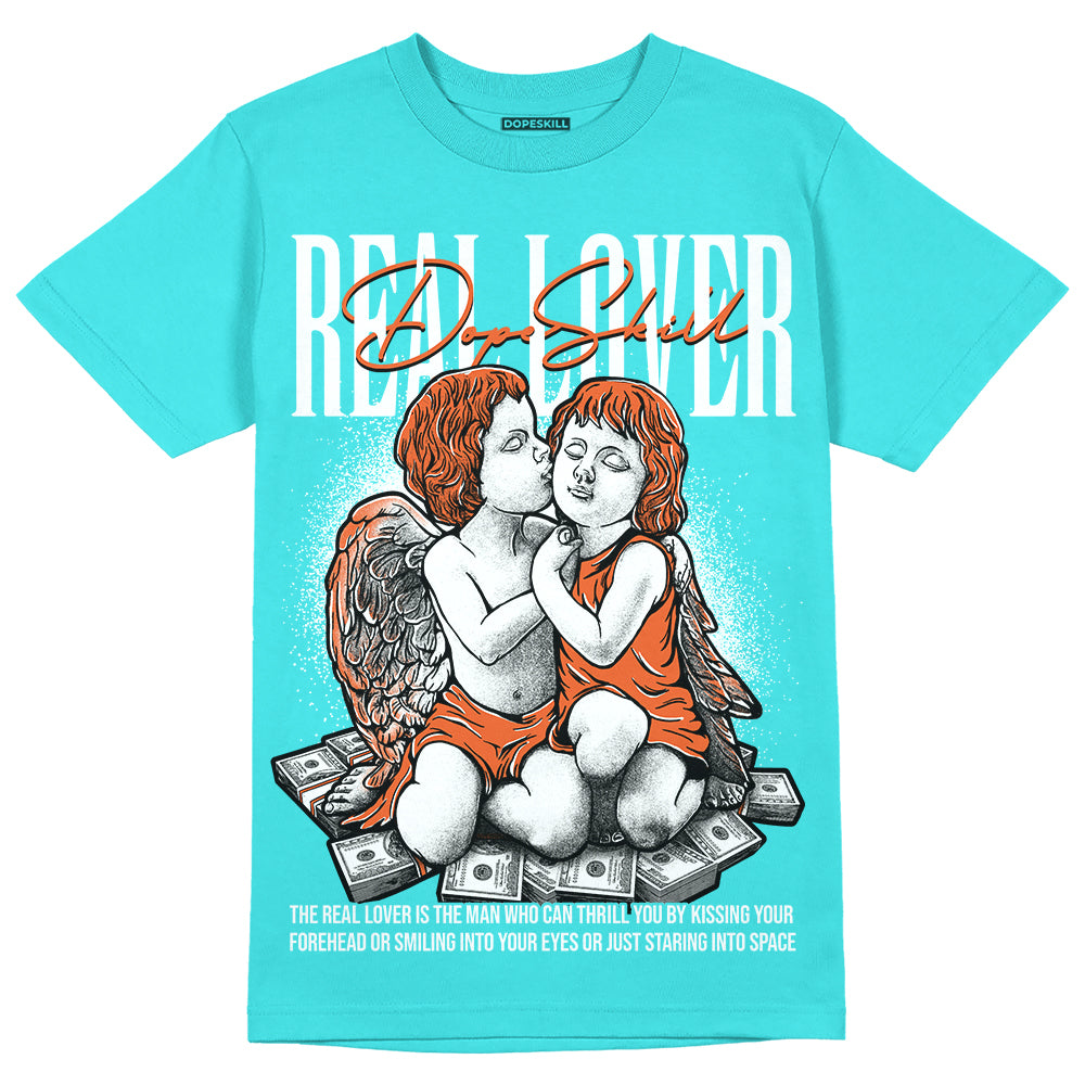 Dunk Low “Miami Dolphins” DopeSkill Tahiti Blue T-shirt Real Lover Graphic Streetwear 