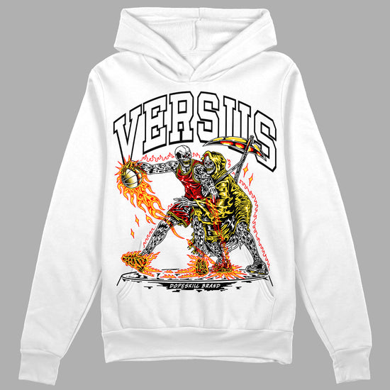 Jordan 4 Thunder DopeSkill Hoodie Sweatshirt VERSUS Graphic Streetwear - White