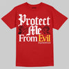 Jordan 14 Retro Ferrari (2025) DopeSkill T-Shirt Protect Me From Evil Graphic Streetwear - Red