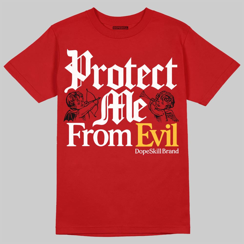 Jordan 14 Retro Ferrari (2025) DopeSkill T-Shirt Protect Me From Evil Graphic Streetwear - Red