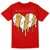 Red Sneakers DopeSkill Red T-shirt Slime Drip Heart Graphic Streetwear