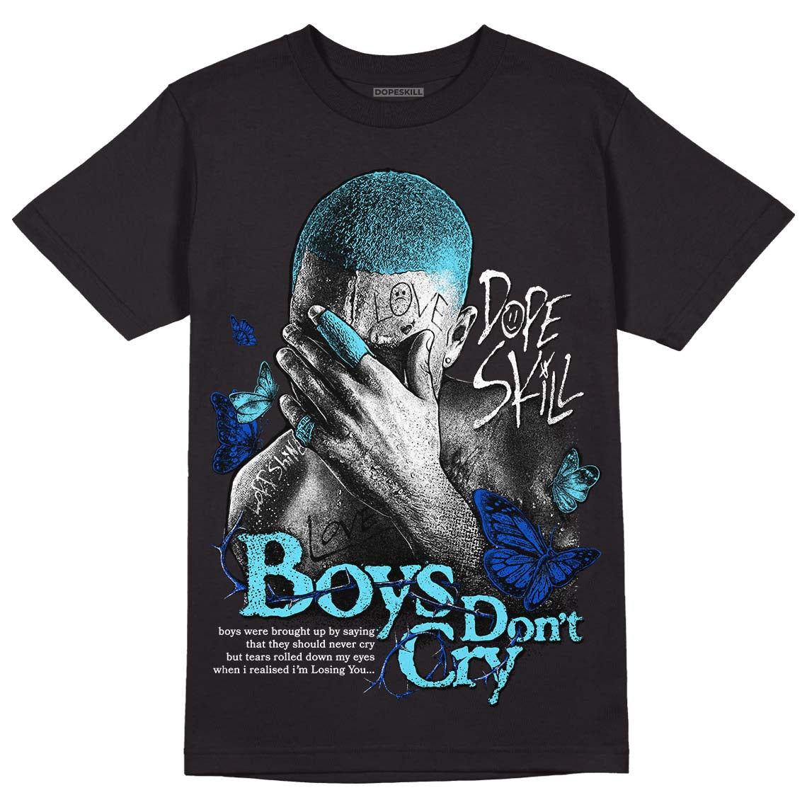 Dunk Low Argon DopeSkill T-Shirt Boys Don't Cry Graphic Streetwear - Black