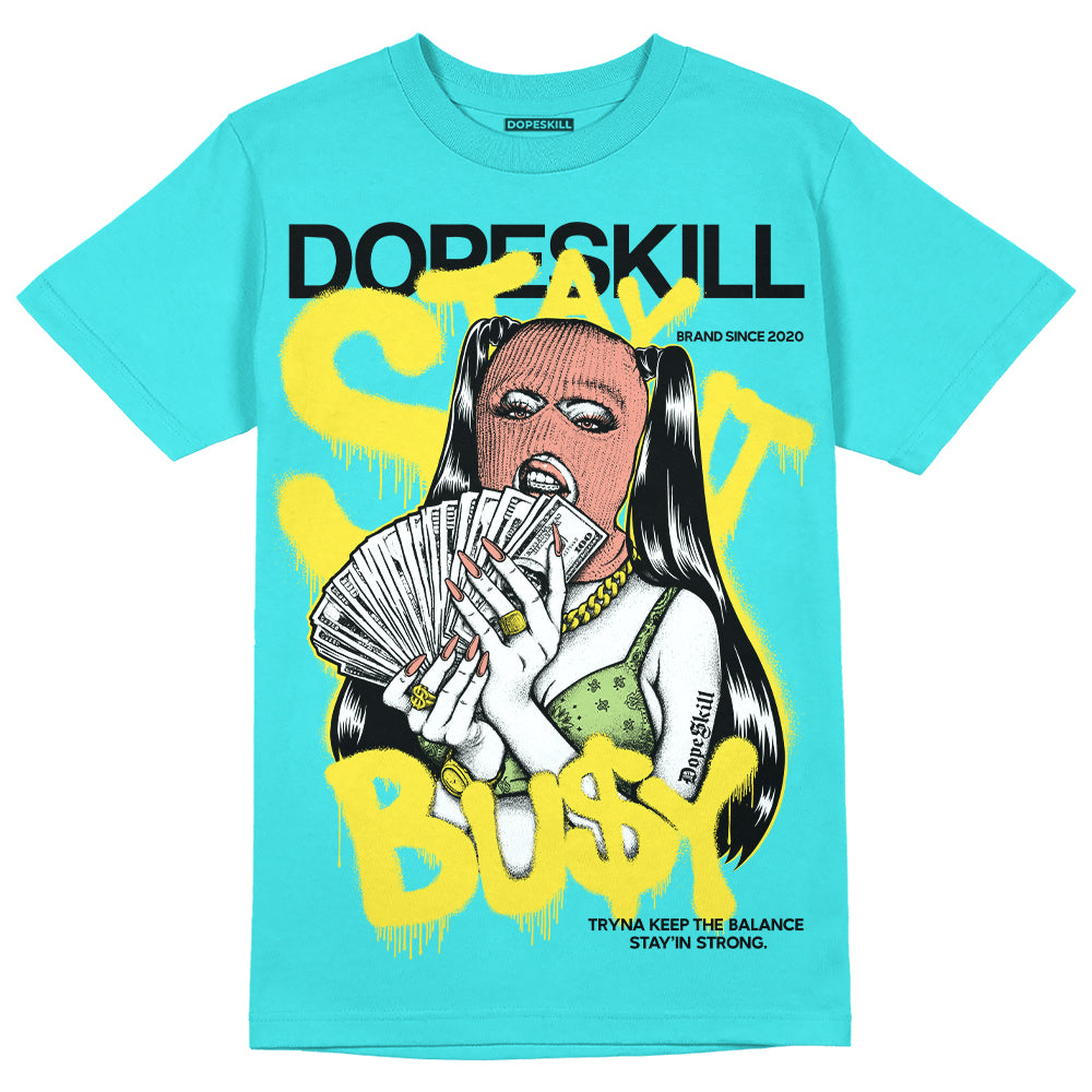 New Balance 9060 “Cyan Burst” DopeSkill Virtual Blue T-Shirt Stay It Busy Graphic Streetwear