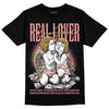 Jordan 3 GS “Red Stardust” DopeSkill T-Shirt Real Lover Graphic Streetwear - Black