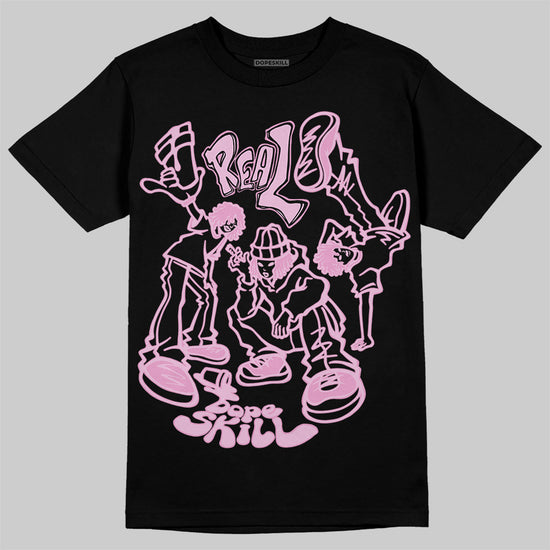 Jordan 4 WMNS “Orchid” DopeSkill T-Shirt Real Y2K Players Graphic Streetwear - Black