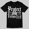 Air Foamposite One 'Triple White' DopeSkill T-Shirt Protect Me From Evil Graphic Streetwear - Black
