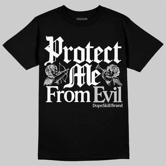 Air Foamposite One 'Triple White' DopeSkill T-Shirt Protect Me From Evil Graphic Streetwear - Black