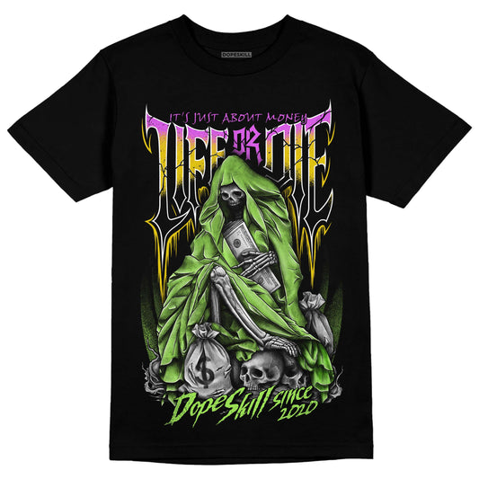 Jordan 5 "Green Bean" DopeSkill T-Shirt Life or Die Graphic Streetwear - Black