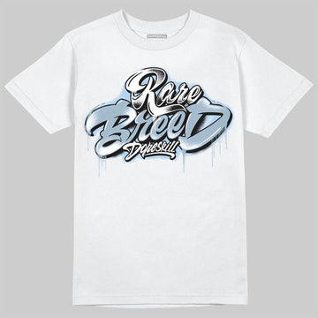 Jordan 40 “Blue Suede” DopeSkill T-Shirt Rare Breed Type Graphic Streetwear - White