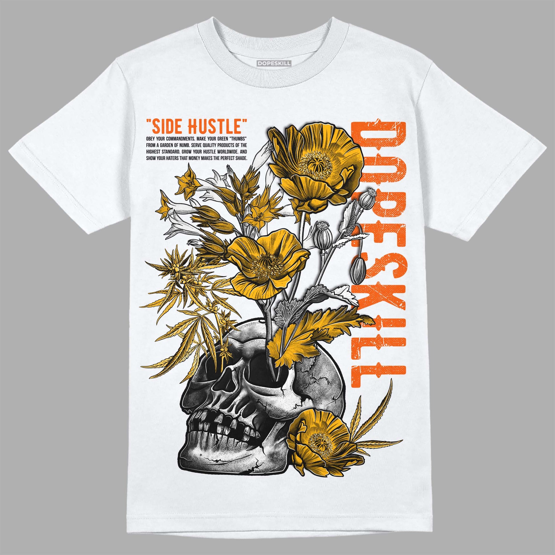 Dunk Low Championship Goldenrod (2021) DopeSkill T-Shirt Side Hustle Graphic Streetwear - White