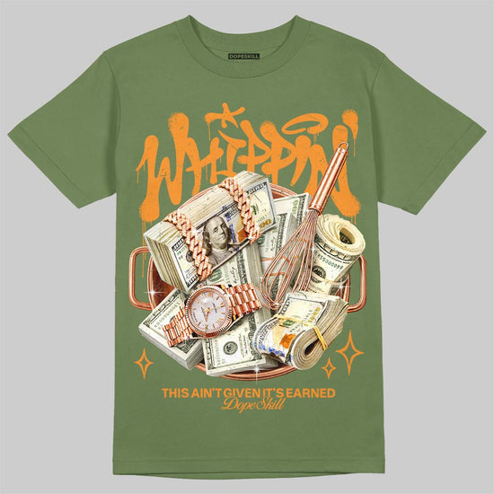 Jordan 5 "Olive" DopeSkill T-Shirt Whippin Graphic Streetwear  Military Green