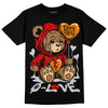 Jordan 4 Retro Red Cement DopeSkill T-Shirt Broken Bear Graphic Streetwear - Black