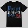 Jordan 3 "True Blue" DopeSkill T-Shirt Protect Me From Evil Graphic Streetwear - Black