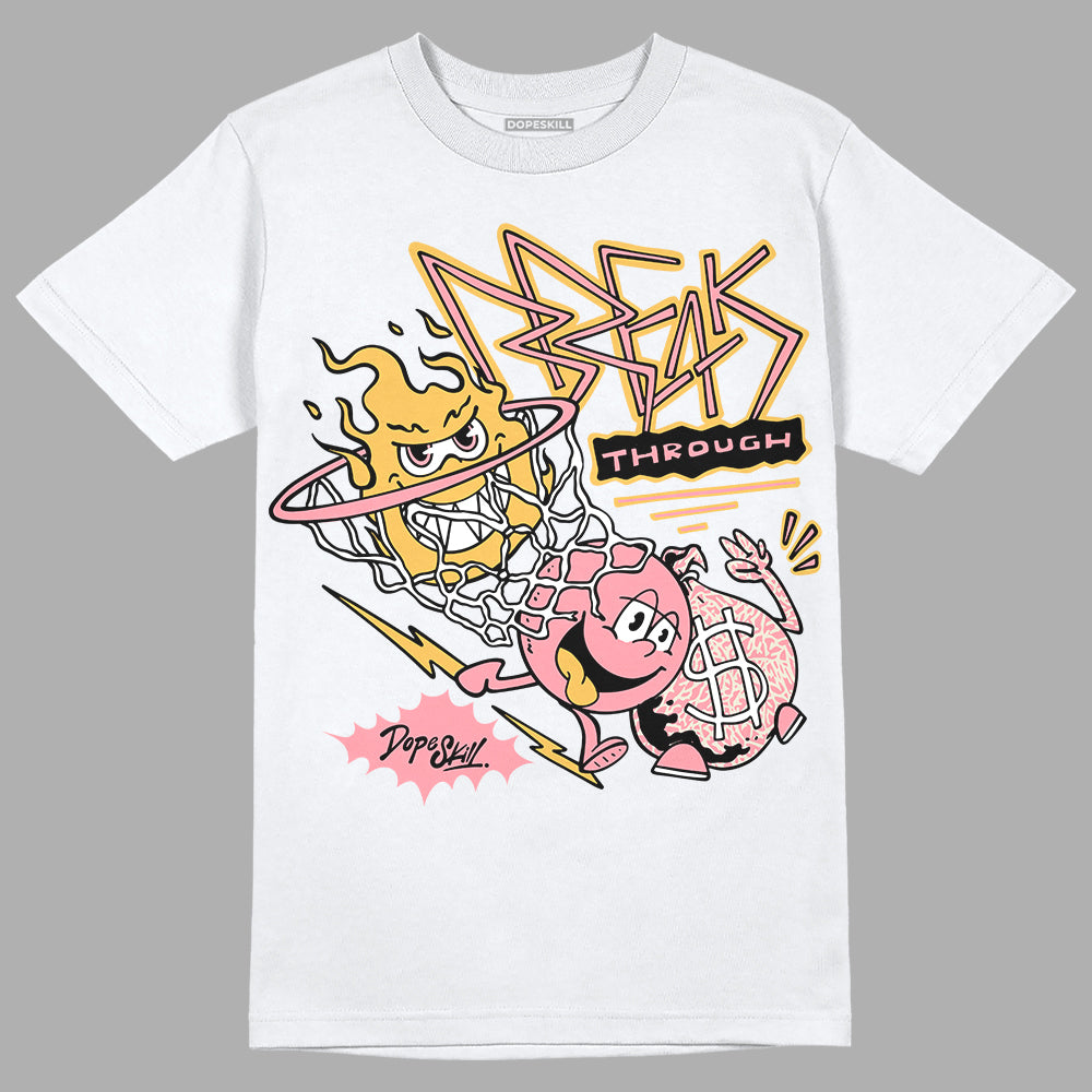 Jordan 3 GS “Red Stardust” DopeSkill T-Shirt Break Through Graphic Streetwear - White