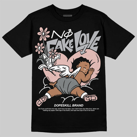 ASICS Gel-1130 'White Neutral Pink' DopeSkill T-Shirt No Fake Love Graphic Streetwear - Black