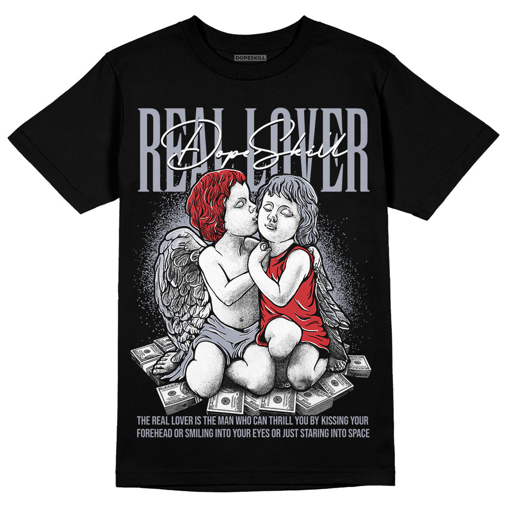 Jordan 4 “Bred Reimagined” DopeSkill T-Shirt Real Lover Graphic Streetwear - Black
