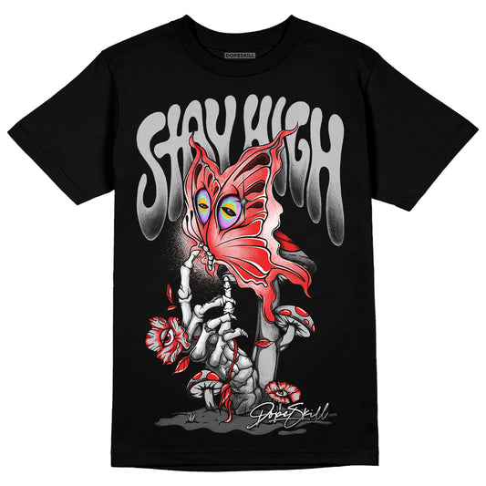 Jordan Spizike Low Bred DopeSkill T-Shirt Stay High Graphic Streetwear - Black 