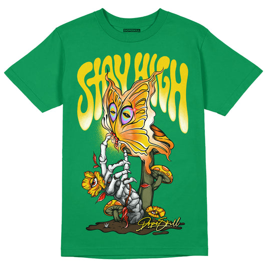 Green Sneakers DopeSkill Green T-shirt Stay High Graphic Streetwear 