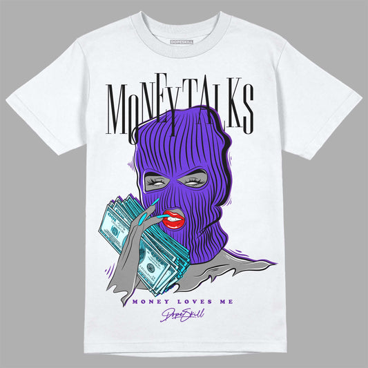 Jordan 6 "Aqua" DopeSkill T-Shirt Money Talks Graphic Streetwear - White 