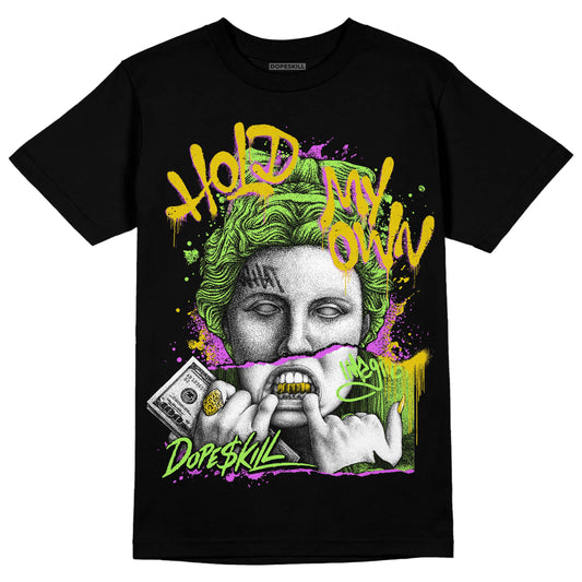 Jordan 5 Green Bean DopeSkill T-shirt Hold My Own Graphic Streetwear - Black