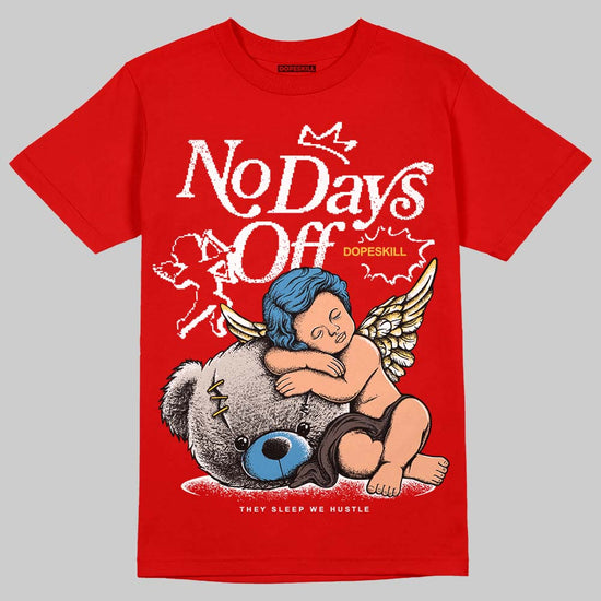 Adidas Samba OG Cloud White Better Scarlet Supplier Colour DopeSkill T-Shirt New No Days Off Graphic Streetwear - Red