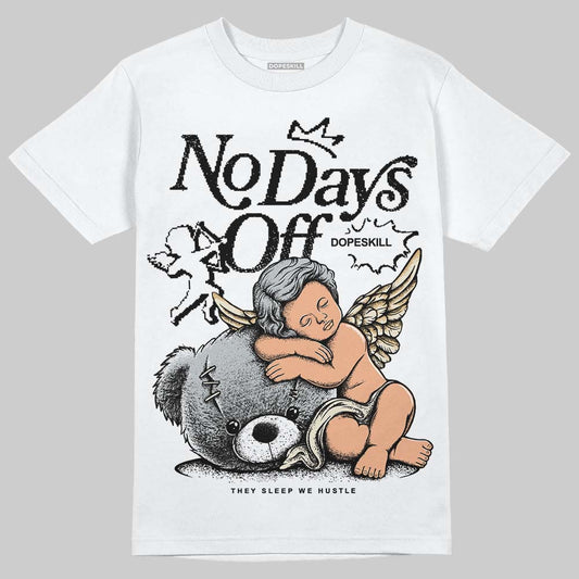 Jordan 5 Retro Reverse Metallic DopeSkill T-Shirt New No Days Off Graphic Streetwear - White