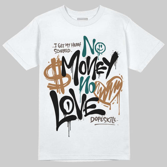 Adidas Samba OG Leopard Pack Collegiate Green DopeSkill T-Shirt No Money No Love Typo Graphic Streetwear - White