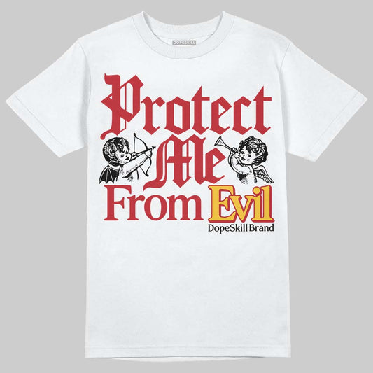 Jordan 14 Retro Ferrari (2025) DopeSkill T-Shirt Protect Me From Evil Graphic Streetwear - White