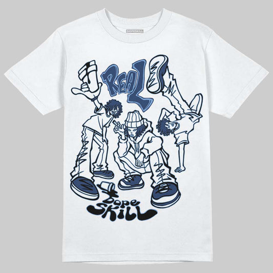 Jordan 1 High OG "Midnight Navy" DopeSkill T-Shirt Real Y2K Players Graphic Streetwear - White