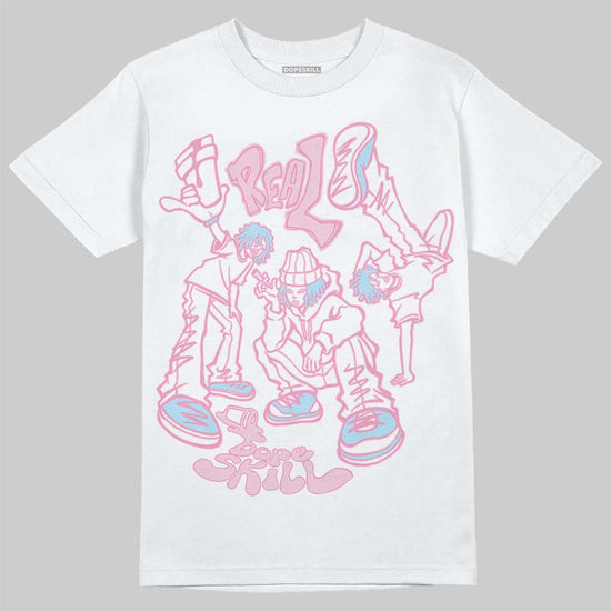 Jordan 1 Low SE Paw Print Pink Foam DopeSkill T-Shirt Real Y2K Players Graphic Streetwear - White 