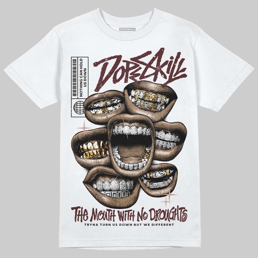 Jordan 11 “China” DopeSkill T-Shirt The Mouth With No Droughts Graphic Streetwear - White