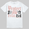Jordan 1 Low OG “Rust Pink” DopeSkill T-Shirt Protect Me From Evil Graphic Streetwear - White