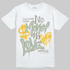 Jordan 4 WMNS “Seafoam” (2025) DopeSkill T-Shirt No Money No Love Typo Graphic Streetwear - White