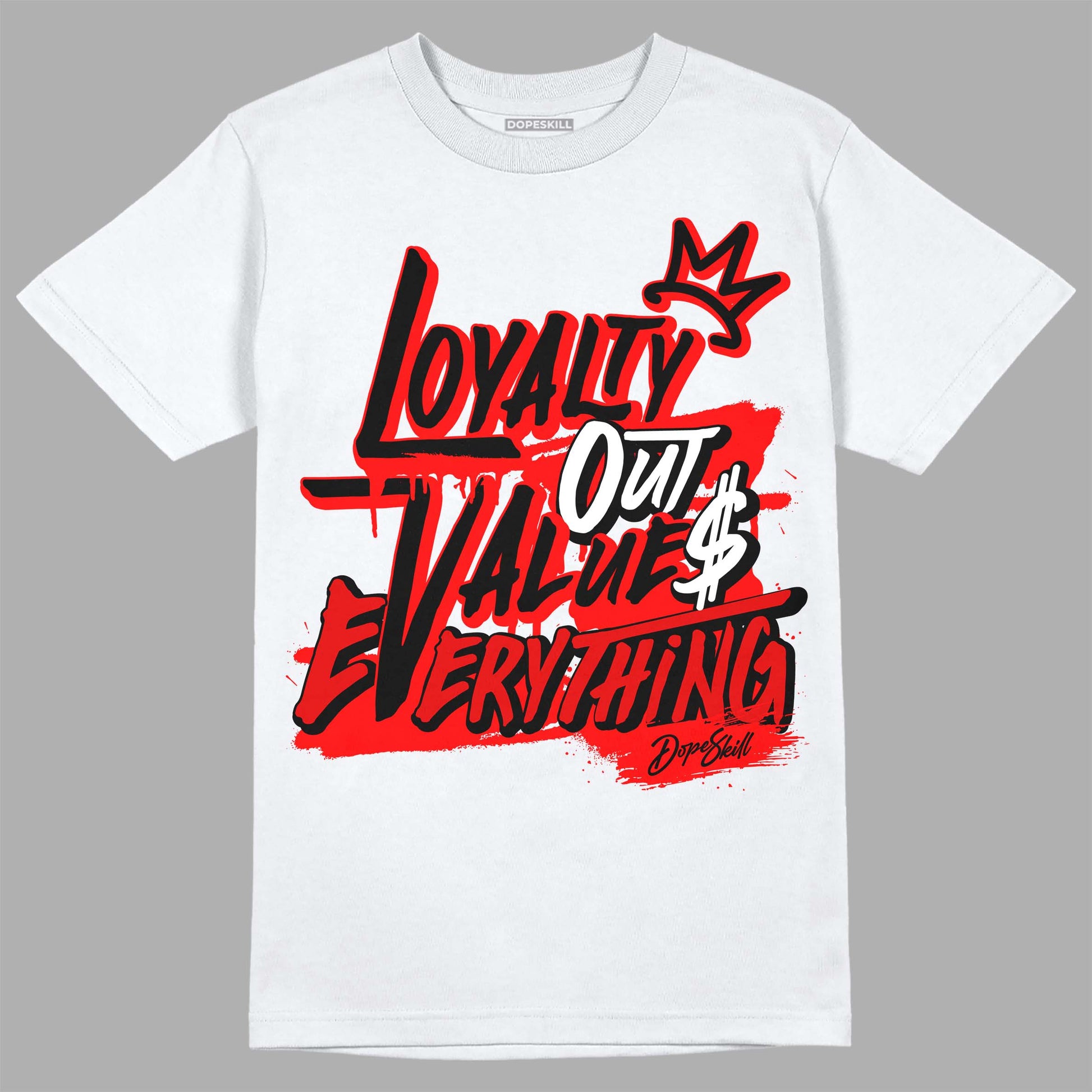 Jordan 1 Retro High OG "Satin Bred" DopeSkill T-Shirt LOVE Graphic Streetwear - White