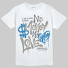 Jordan 9 Cool Grey DopeSkill T-Shirt No Money No Love Typo Graphic Streetwear - White