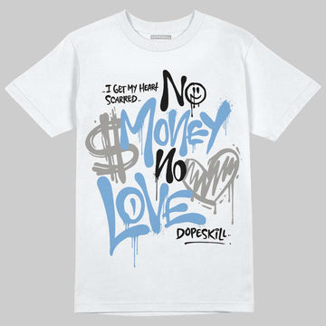 Jordan 12 Retro 'Melo' DopeSkill T-Shirt No Money No Love Typo Graphic Streetwear - White