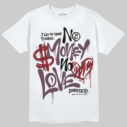 A Ma Maniére x Air Jordan 5 “Violet Ore” DopeSkill T-Shirt No Money No Love Typo Graphic Streetwear - White