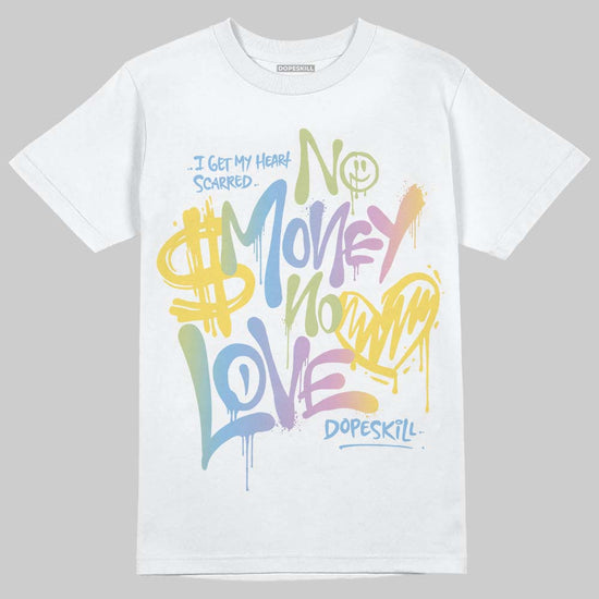 Jordan 5 “Year of the Snake” DopeSkill T-Shirt No Money No Love Typo Graphic Streetwear - White 