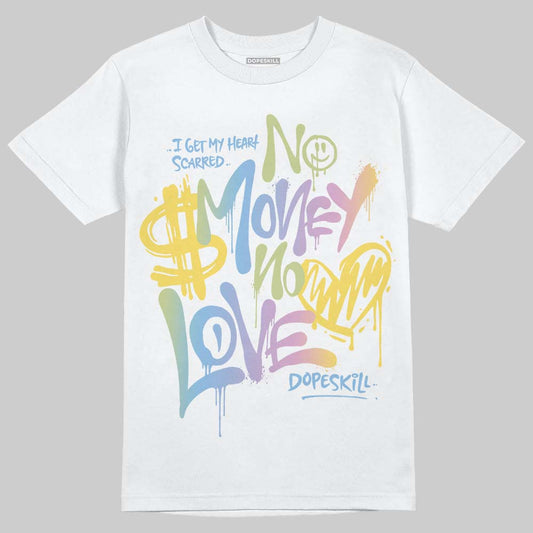 Jordan 5 “Year of the Snake” DopeSkill T-Shirt No Money No Love Typo Graphic Streetwear - White 