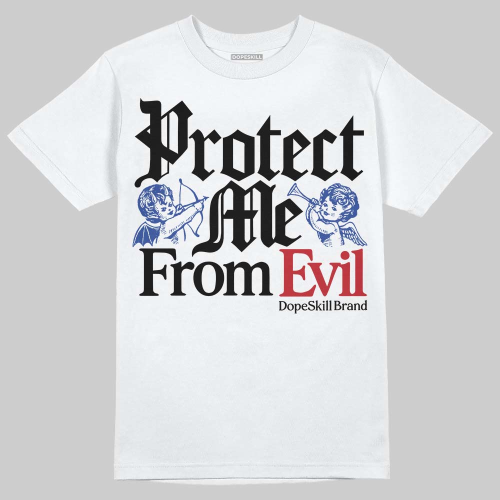 Jordan 4 “Rare Air” DopeSkill T-Shirt Protect Me From Evil Graphic Streetwear - White