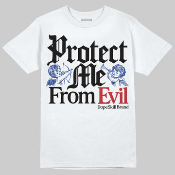 Jordan 4 “Rare Air” DopeSkill T-Shirt Protect Me From Evil Graphic Streetwear - White