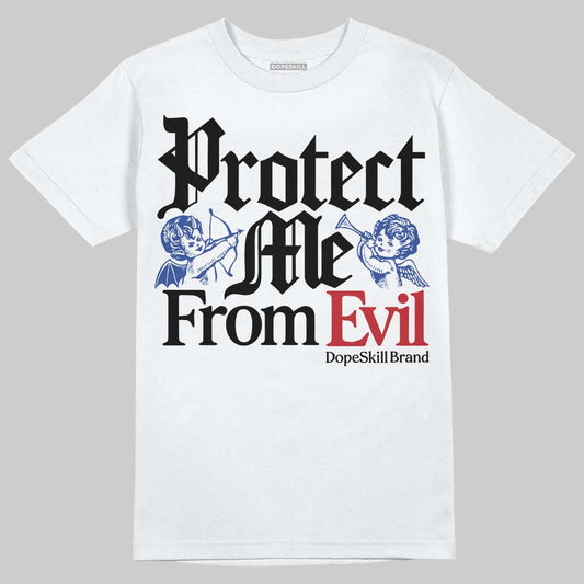 Jordan 4 “Rare Air” DopeSkill T-Shirt Protect Me From Evil Graphic Streetwear - White