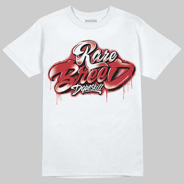 Jordan 5 Retro Fire Red Black Tongue (2025) DopeSkill T-Shirt Rare Breed Type Graphic Streetwear - White