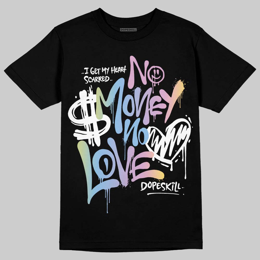 Jordan 5 “Year of the Snake” DopeSkill T-Shirt No Money No Love Typo Graphic Streetwear - Black