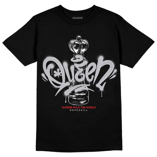 Grey Sneakers DopeSkill T-Shirt Queen Chess Graphic Streetwear - Black