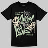 Jordan 4 WMNS “Seafoam” (2025) DopeSkill T-Shirt No Money No Love Typo Graphic Streetwear - Black