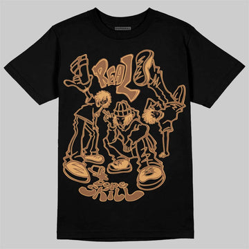 Jordan 1 High OG Black Metallic Gold DopeSkill T-Shirt Real Y2K Players Graphic Streetwear - Black